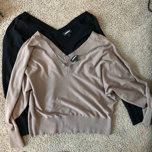 Off the shoulder Express Sweater (blush)